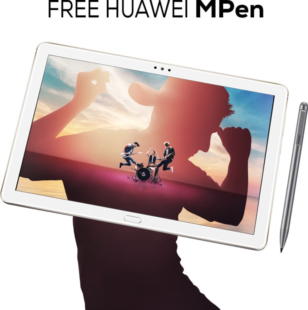 Huawei MediaPad M5 Lite With stylus 3 GB RAM 32 GB ROM 10.1 inch with Wi-Fi+4G Tablet (Champagne Gold)