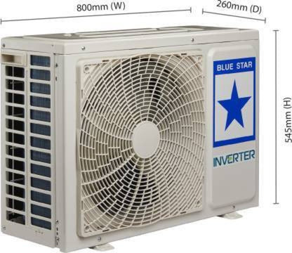 Blue Star 1.5 Ton 3 Star Split Inverter AC  - White - IC318MATU, Copper Condenser