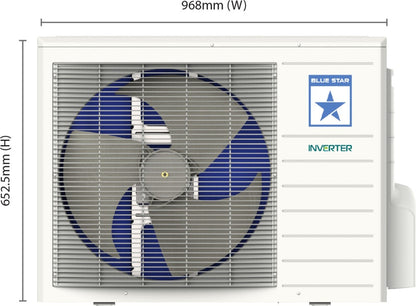 Blue Star 1.5 Ton 5 Star Split Inverter AC  - White - IC518DBTX, Alloy Condenser