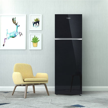 Whirlpool 231 L Frost Free Double Door 2 Star Refrigerator - Crystal Black, IF INV ELT 278GD CRYSTAL BLACK (2S)-N