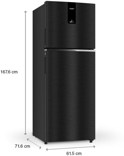 Whirlpool 308 L Frost Free Double Door 2 Star Refrigerator - Omega Black, IF INV ELT DF355 Omega Black(2S)-TL