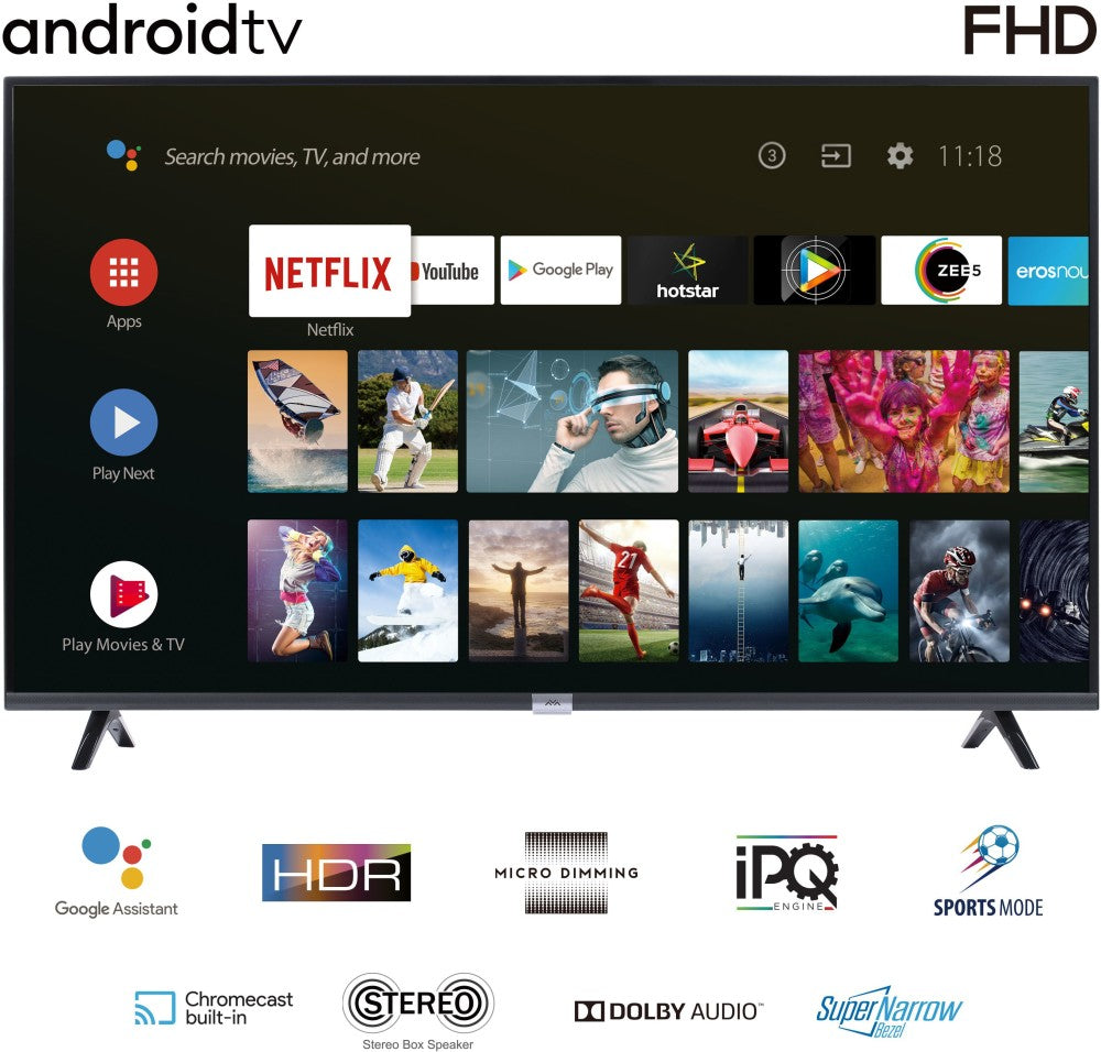 iFFALCON 123.13 cm (49 inch) Full HD LED Smart Android TV with Google Voice Search - 49F2A