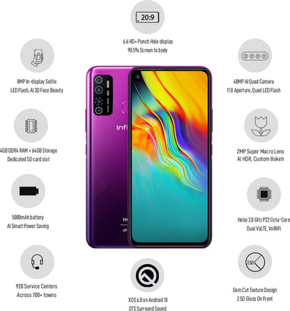 Infinix Hot 9 Pro (Violet, 64 GB) - 4 GB RAM