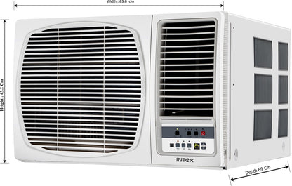 Intex 1.5 Ton 3 Star Window AC  - White - INW18CU3L-2W, Copper Condenser