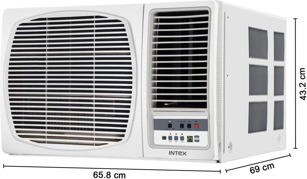 Intex 1.5 Ton 3 Star Window AC  - White - INW18CU3L-2W, Copper Condenser