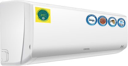 ONIDA 1 Ton 5 Star Split Inverter AC  - White - IR125ICY1, Copper Condenser