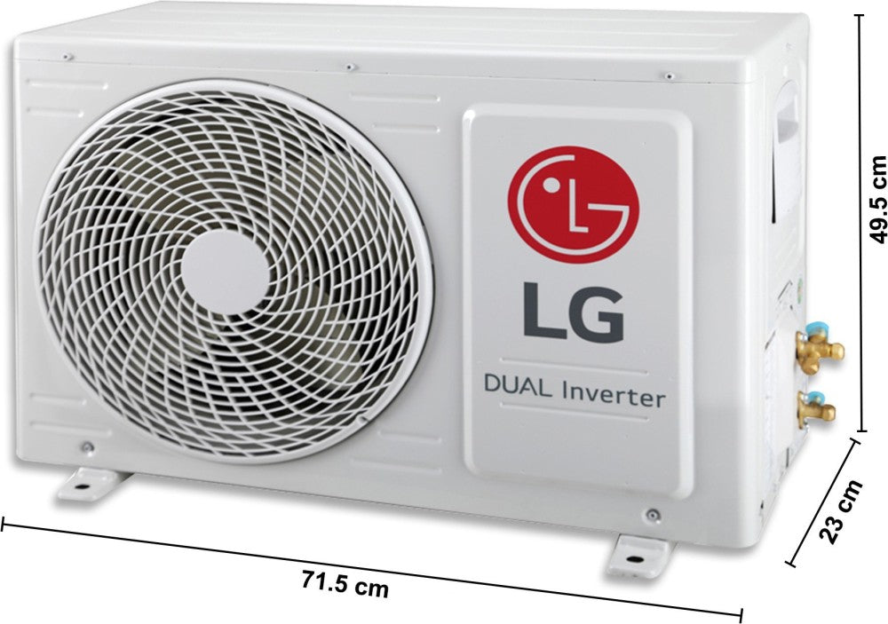 LG 1 टन 3 स्टार स्प्लिट इन्वर्टर एसी - सफ़ेद - JS-Q12PUXA, कॉपर कंडेंसर