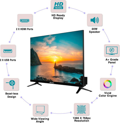 Sansui 80 cm (32 inch) HD Ready LED TV - JSY32NSHDF