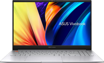 ASUS Vivobook Pro 15 Intel H-Series Core i9 11th Gen - (16 GB/512 GB SSD/Windows 11 Home/4 GB ग्राफ़िक्स/NVIDIA GeForce RTX 3050/144 Hz) K6502HCB-LP902WS क्रिएटर लैपटॉप - 15.6 इंच, कूल सिल्वर, 1.80 किलोग्राम, एमएस ऑफिस के साथ