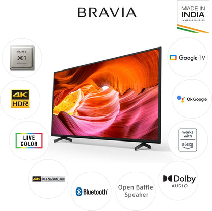 Sony Bravia 108 cm (43 इंच) Ultra HD (4K) LED स्मार्ट Google TV Google TV के साथ - KD-43X75K