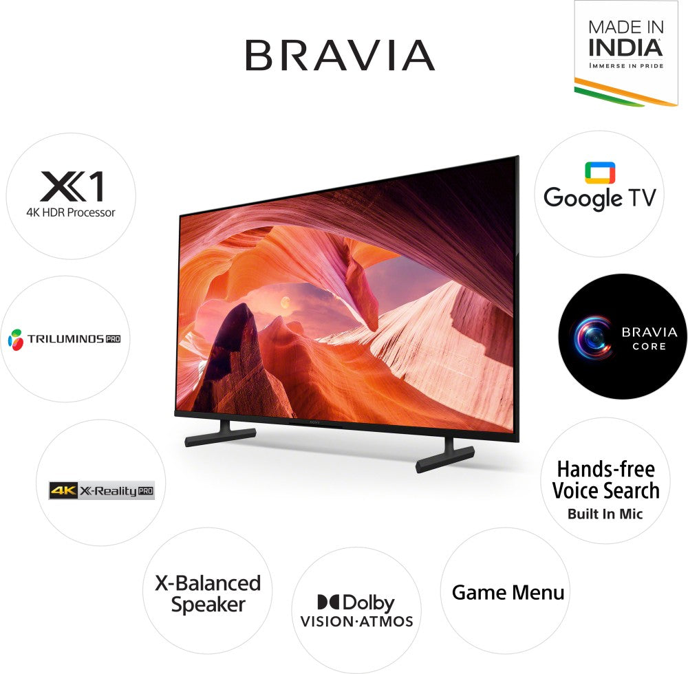 SONY X80L 108 cm (43 inch) Ultra HD (4K) LED Smart Google TV - KD-43X80L