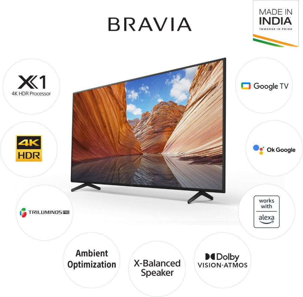 SONY Bravia 138.8 cm (55 inch) Ultra HD (4K) LED Smart Google TV - KD-55X80J