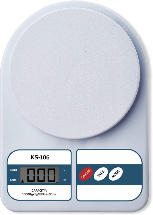 beatXP Kitchen Scale Multipurpose Portable Digital Weighing Scale for Home| LCD Display Weighing Scale - White