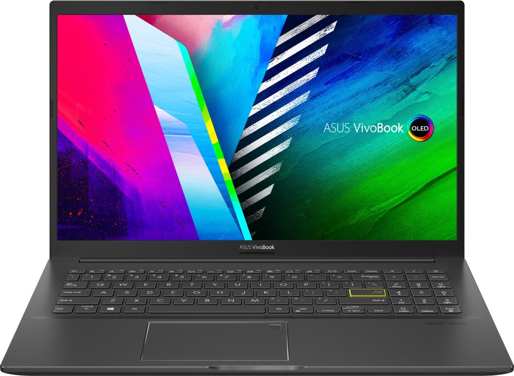 ASUS VivoBook K15 OLED (2022) Ryzen 5 Hexa Core AMD R5-5500U - (8 GB/1 TB HDD/256 GB SSD/Windows 11 Home) KM513UA-L502WS पतला और हल्का लैपटॉप - 15.6 इंच, इंडी ब्लैक, 1.80 किग्रा, साथ में एमएस ऑफिस