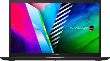 ASUS VivoBook K15 OLED Ryzen 7 ऑक्टा कोर AMD R7-5700U - (16 GB/512 GB SSD/Windows 11 Home) KM513UA-L712WS पतला और हल्का लैपटॉप - 15.6 इंच, इंडी ब्लैक, 1.80 किलोग्राम, MS ऑफिस के साथ