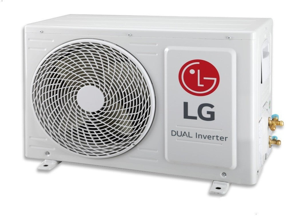 LG 1 Ton 3 Star Split Dual Inverter AC  - White, Maroon - KS-Q12WNXD, Copper Condenser