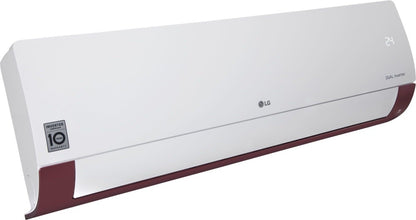 LG 1.5 Ton 3 Star Split Dual Inverter AC  - White, Maroon - KS-Q18WNXD, Copper Condenser