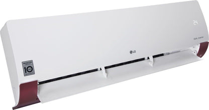 LG 1.5 Ton 3 Star Split Dual Inverter AC  - White, Maroon - KS-Q18WNXD, Copper Condenser