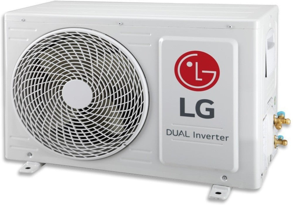 LG 1 Ton 3 Star Split Dual Inverter AC  - White - KS-Q12YNXA, Copper Condenser