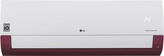 LG 1.5 टन 5 स्टार स्प्लिट डुअल इन्वर्टर एसी - सफ़ेद, मैरून - KS-Q18WNZD, कॉपर कंडेंसर