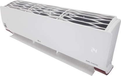 LG 1 Ton 3 Star Split Dual Inverter AC  - White, Maroon - KS-Q12WNXD, Copper Condenser