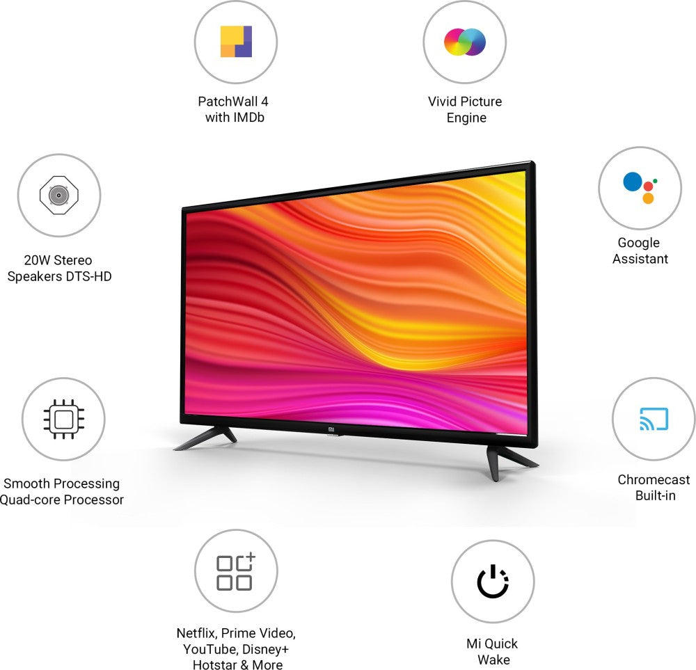 Mi 4C 108 cm (43 inch) Full HD LED Smart Android TV with 20W Powerful Audio
