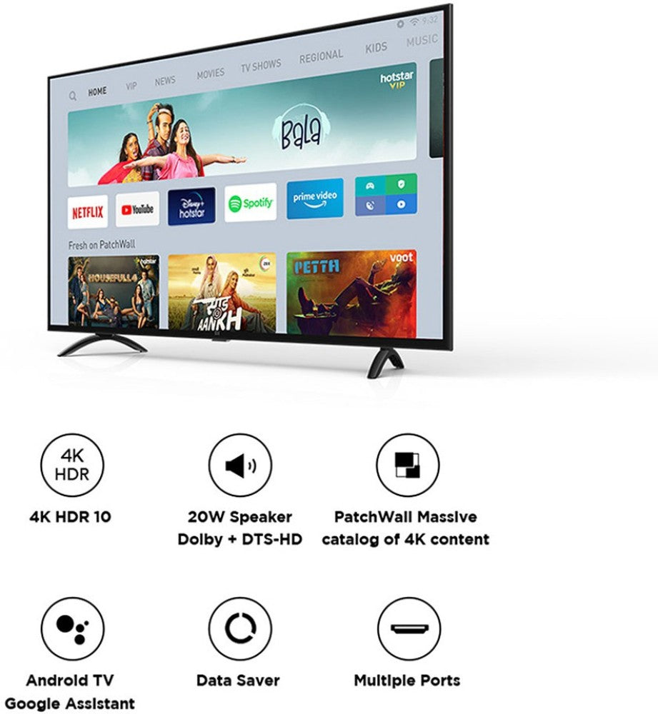 Mi 4X 138.8 cm (55 inch) Ultra HD (4K) LED Smart Android Based TV