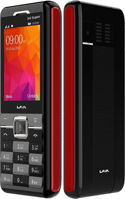 LAVA 34 Plus - Black, Red