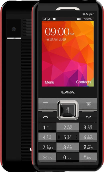 LAVA 34 Plus - Black, Red