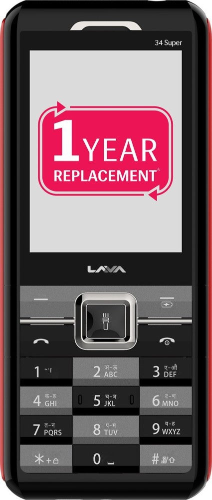 LAVA 34 Plus - Black, Red