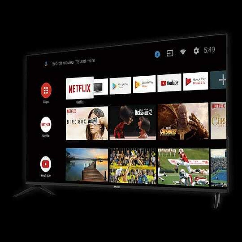 Haier 146 cm (58 inch) Ultra HD (4K) LED Smart Android TV 2021 Edition - 4K Bezel Less Google Android (9.1) TV - Smart AI Plus , LE58K6600HQGA