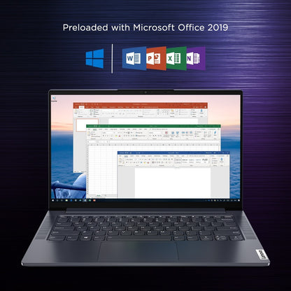 लेनोवो योगा स्लिम 7 इंटेल ईवीओ कोर आई7 11वीं पीढ़ी - (16 जीबी/1 टीबी एसएसडी/विंडोज 10 होम) योगा स्लिम 7 14आईटीएल05बी पतला और हल्का लैपटॉप - 14 इंच, स्लेट ग्रे, 1.36 किलोग्राम, एमएस ऑफिस के साथ