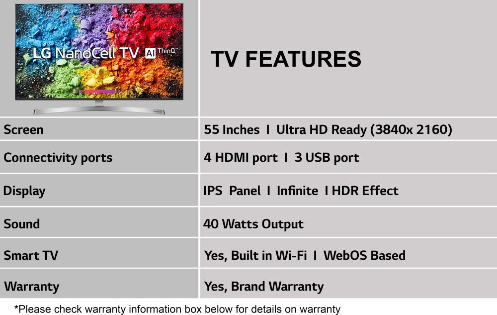 LG 139 cm (55 inch) Ultra HD (4K) LED Smart WebOS TV - 55SK8500PTA