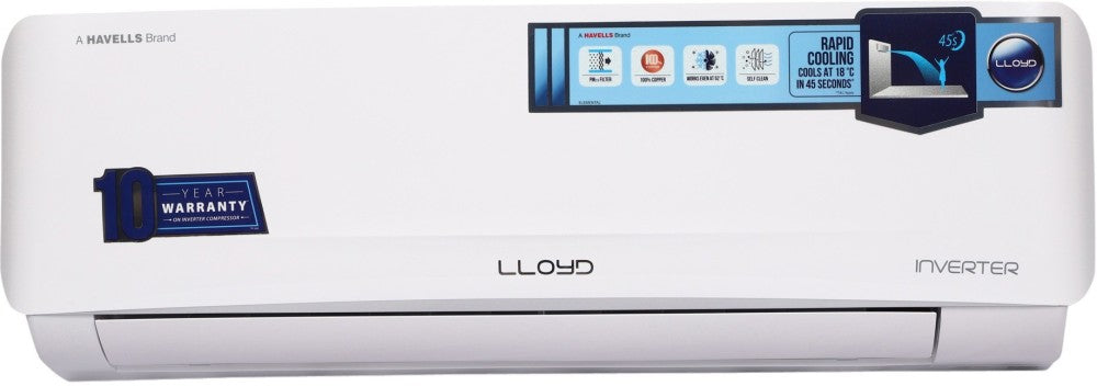 Lloyd 1 Ton 3 Star Split Inverter AC  - White - LS12I32WSEL, Copper Condenser