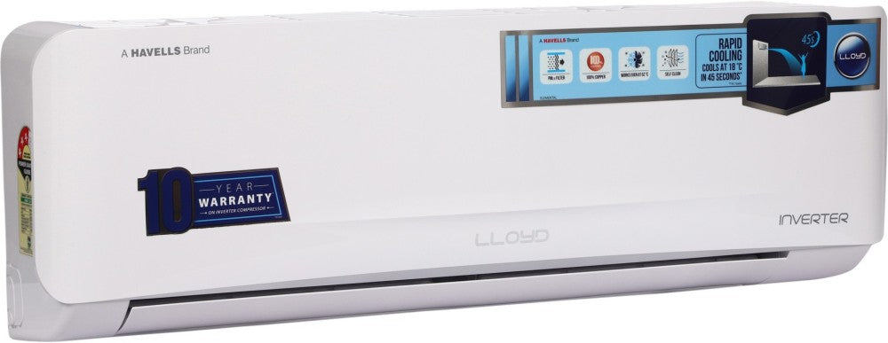 Lloyd 1 Ton 3 Star Split Inverter AC  - White - LS12I32WSEL, Copper Condenser