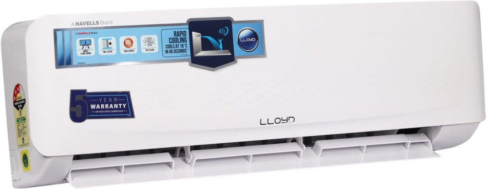 Lloyd 1.5 Ton 3 Star Split AC  - White - LS18B32WACR, Copper Condenser