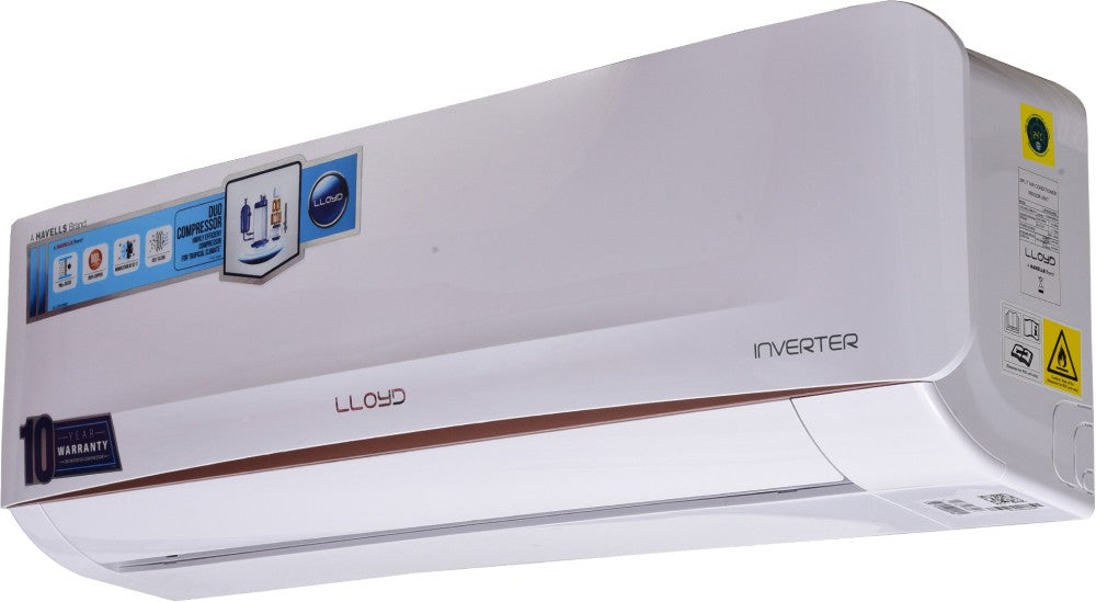 Lloyd 1.5 Ton 5 Star Split Inverter AC with PM 2.5 Filter  - White - LS18I5FWCEL, Copper Condenser