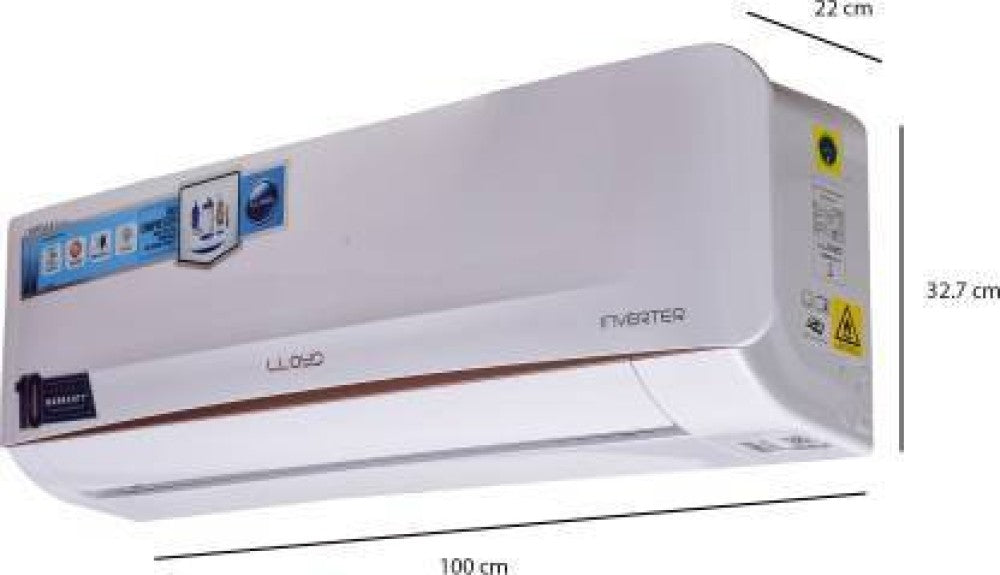 Lloyd . 1.5 Ton 5 Star Split Inverter with PM 2.5 Filter AC  - White - GLS18I56WGEL, Copper Condenser