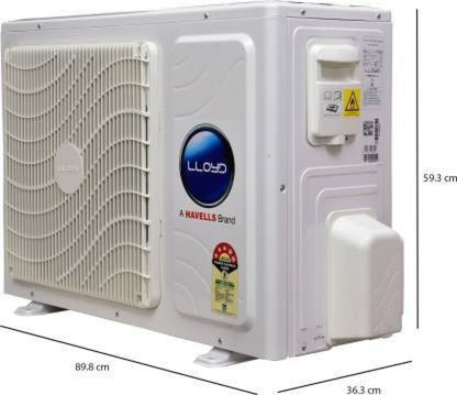 Lloyd . 1.5 Ton 5 Star Split Inverter with PM 2.5 Filter AC  - White - GLS18I56WGEL, Copper Condenser