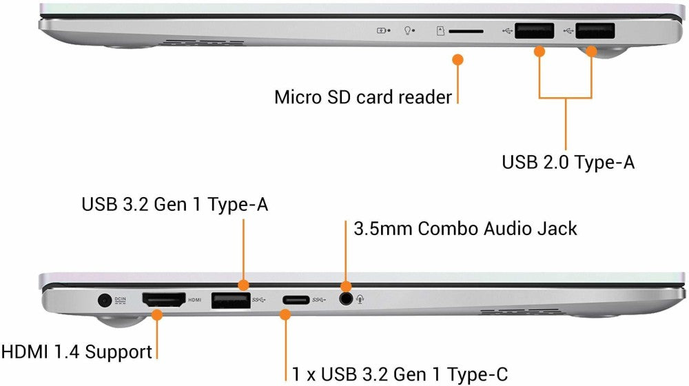 ASUS Vivobook S14 Ryzen 5 Hexa Core Ryzen-5 5500U - (8 GB/1 TB SSD/Windows 10 Home) M433UA-EB584TS Thin and Light Laptop - 14.1 inch, Dreamy White, 1.4 kg, With MS Office