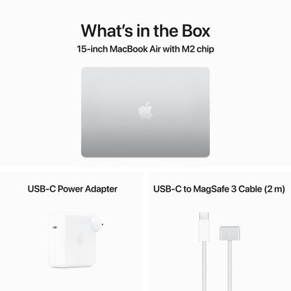 APPLE 2023 Macbook Air M2 - (8 GB/512 GB SSD/macOS Ventura) MQKT3HN/A - 15.3 Inch, Silver, 1.51 Kg