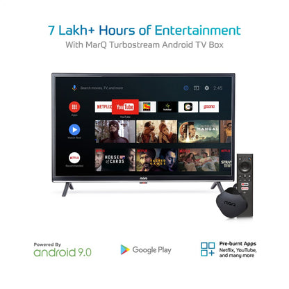 MarQ by Flipkart Innoview 80 cm (32 inch) HD Ready LED Smart Android TV with TurboStream Box - 32VNSSHDM