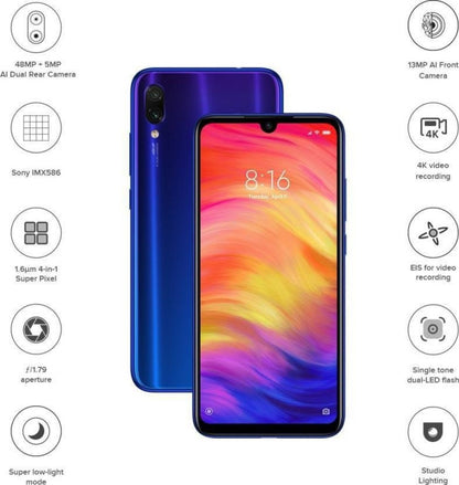 Redmi Note 7 Pro (Neptune Blue, 64 GB) - 6 GB RAM