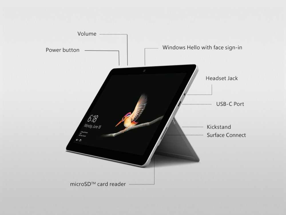 MICROSOFT Surface Go Pentium Gold - (8 GB/128 GB SSD/Windows 10 Home in S Mode) 1824 2 in 1 Laptop - 10 inch, Platinum, 0.522 kg