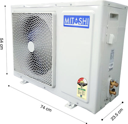 MITASHI 1 Ton 3 Star Split Inverter AC  - White - MiSAC103INvXHD, Copper Condenser