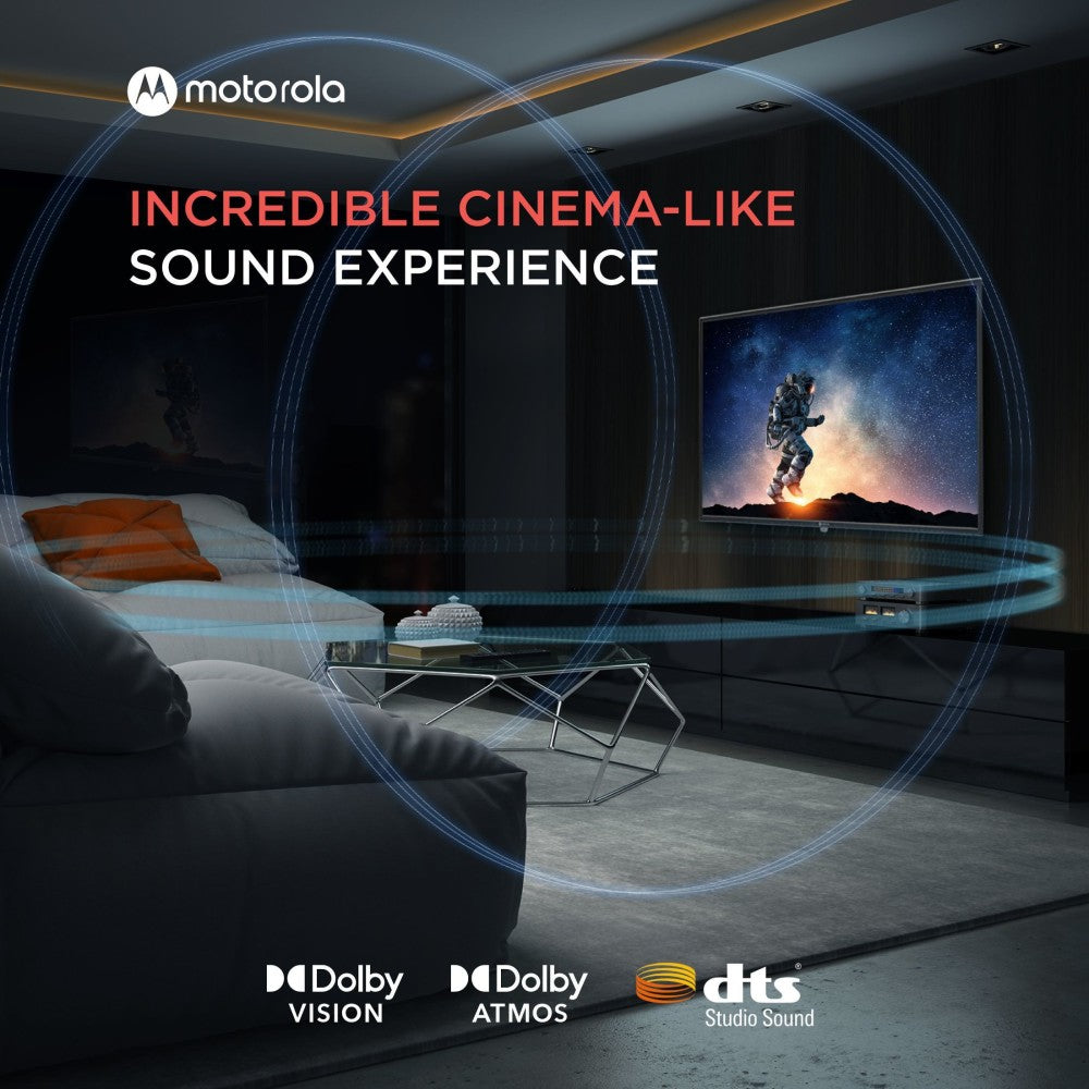 MOTOROLA ZX2 100 cm (40 inch) Full HD LED Smart Android TV with Dolby Atmos and Dolby Vision - 40SAFHDME