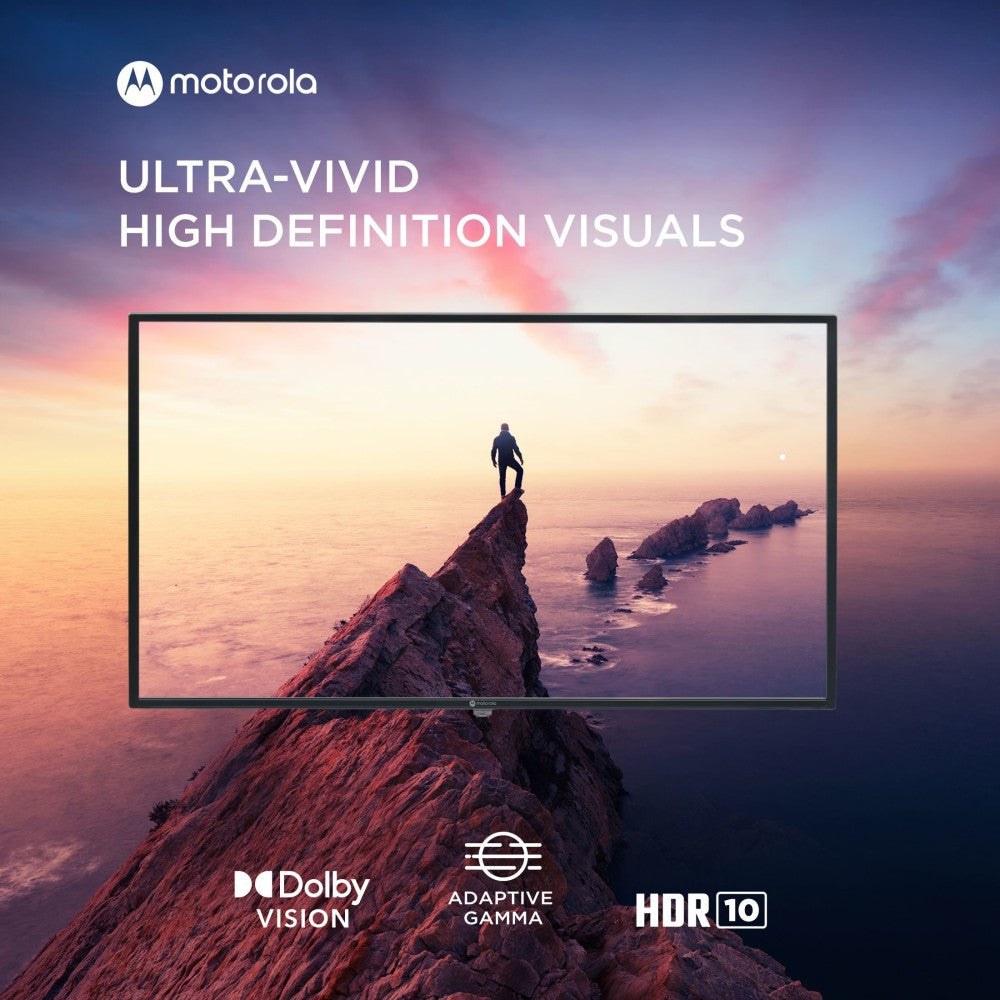 MOTOROLA ZX2 100 cm (40 inch) Full HD LED Smart Android TV with Dolby Atmos and Dolby Vision - 40SAFHDME
