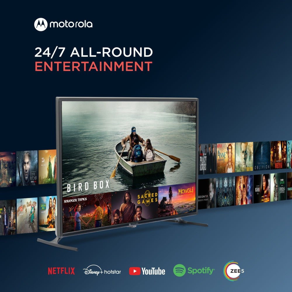 MOTOROLA ZX2 100 cm (40 inch) Full HD LED Smart Android TV with Dolby Atmos and Dolby Vision - 40SAFHDME