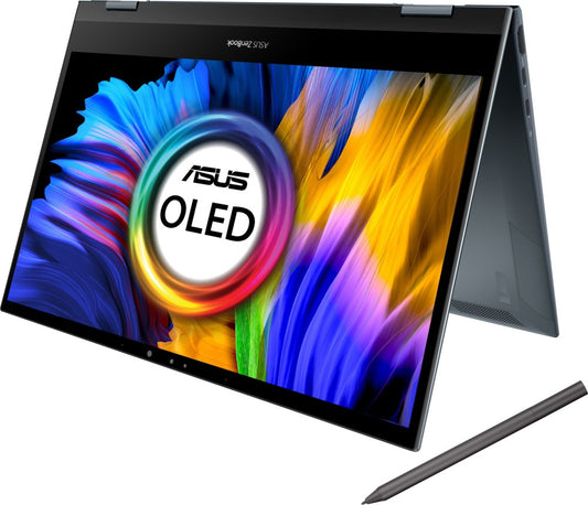 ASUS Zenbook Flip 13 OLED Touch Panel Core i7 11th Gen - (16 GB + 32 GB Optane/512 GB SSD/Windows 10 Home) UX363EA-HP701TS 2 in 1 Laptop - 13.3 inch, Pine Grey, 1.30 KG, With MS Office