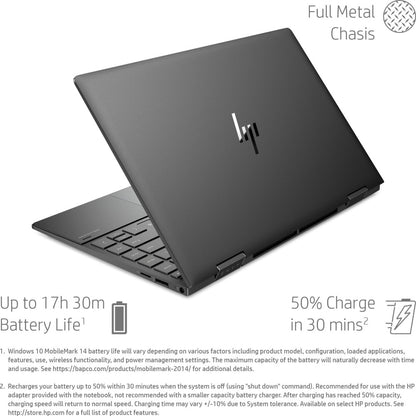 BR7PYFY8EN98 Envy 13 x360 Ryzen 5 Hexa Core 4500U - (16 GB/512 GB SSD/Windows 11 Home) 13-ay0533AU पतला और हल्का लैपटॉप - 13.3 इंच, नाइटफॉल ब्लैक, 1.32 किग्रा, एमएस ऑफिस के साथ